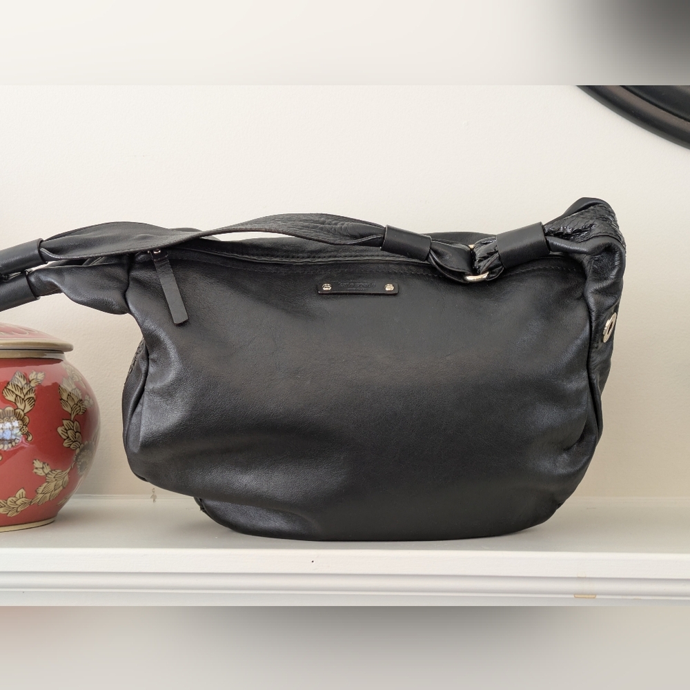 Kate Spade New York Classy Black Leather Soft Hobo Shoulder Bag
